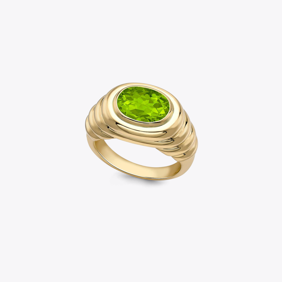 Kiki Classics Peridot Ripple Ring