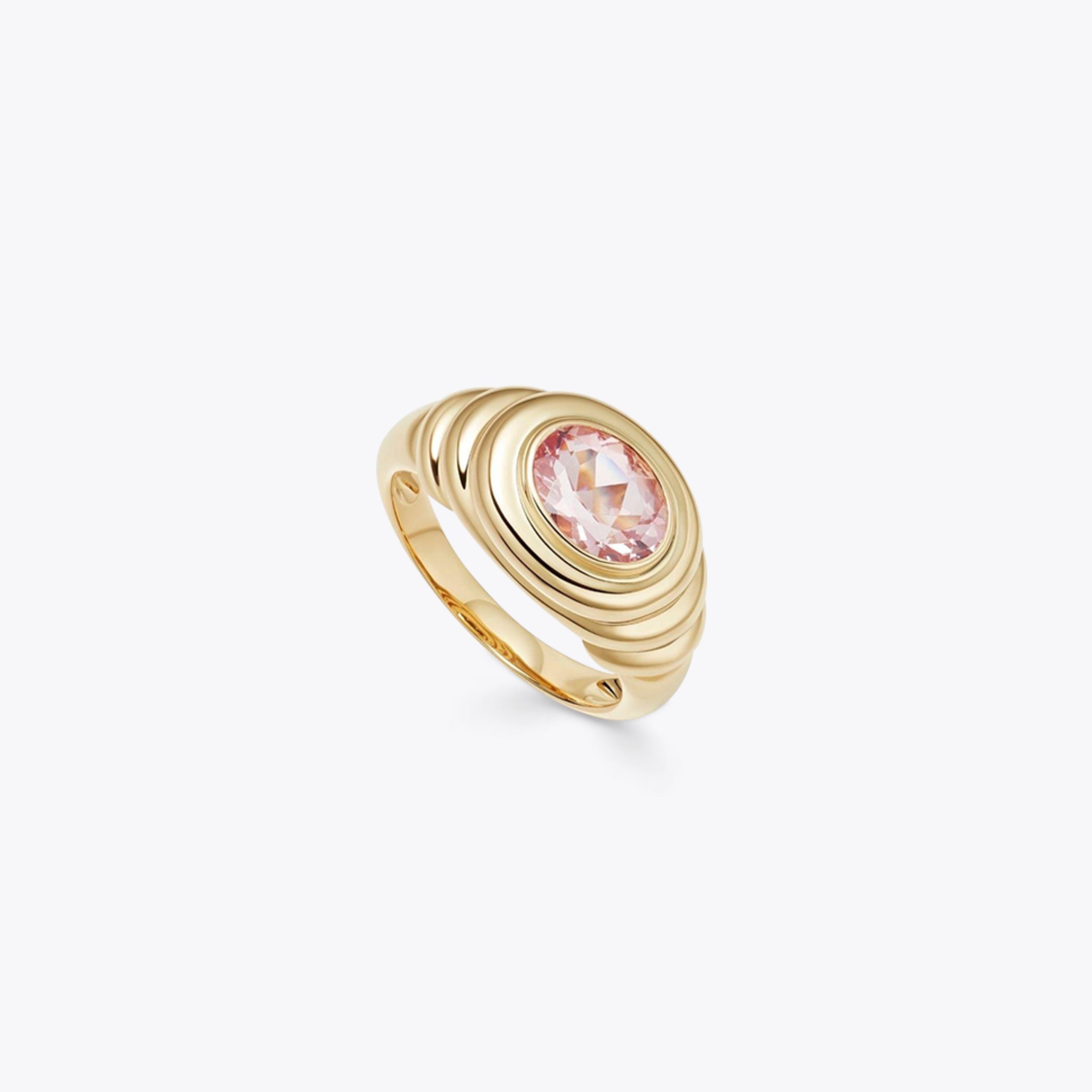 Kiki Classics Mini Morganite Ripple Ring