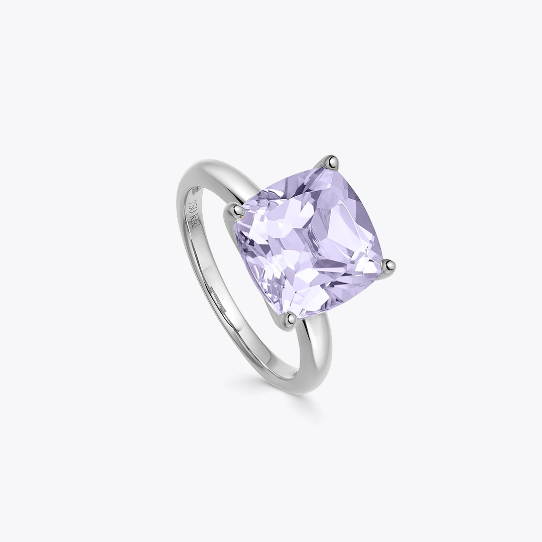 Cushion Amethyst Ring