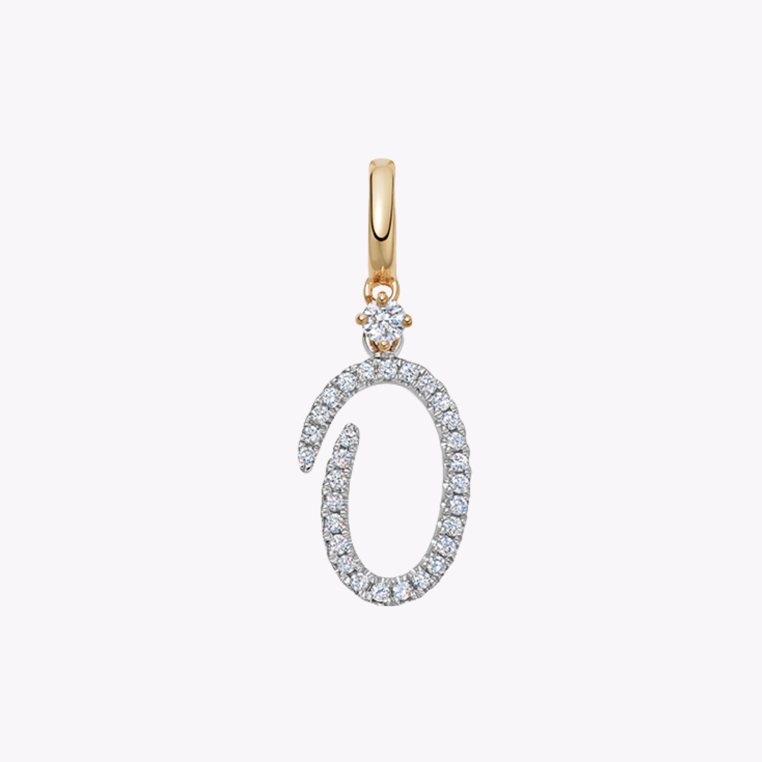 Squiggles "O" Diamond Pendant