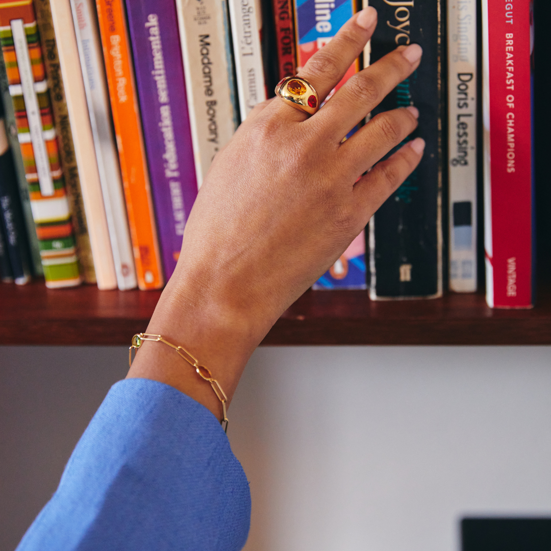 Everyday Gold Multi Gemstone Chain Bracelet