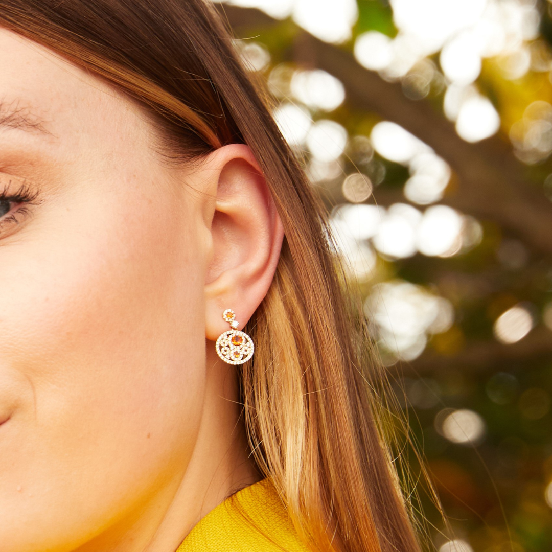 Opal drop hot sale earrings gold