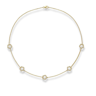 Eden Diamond Flower Necklace-0