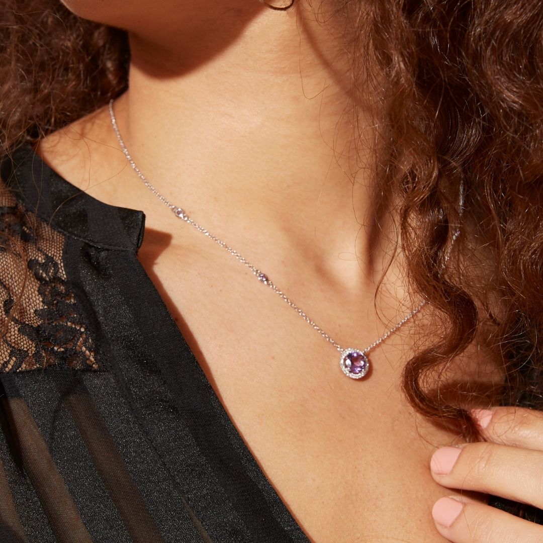 Grace Amethyst and Diamond Necklace | Kiki McDonough