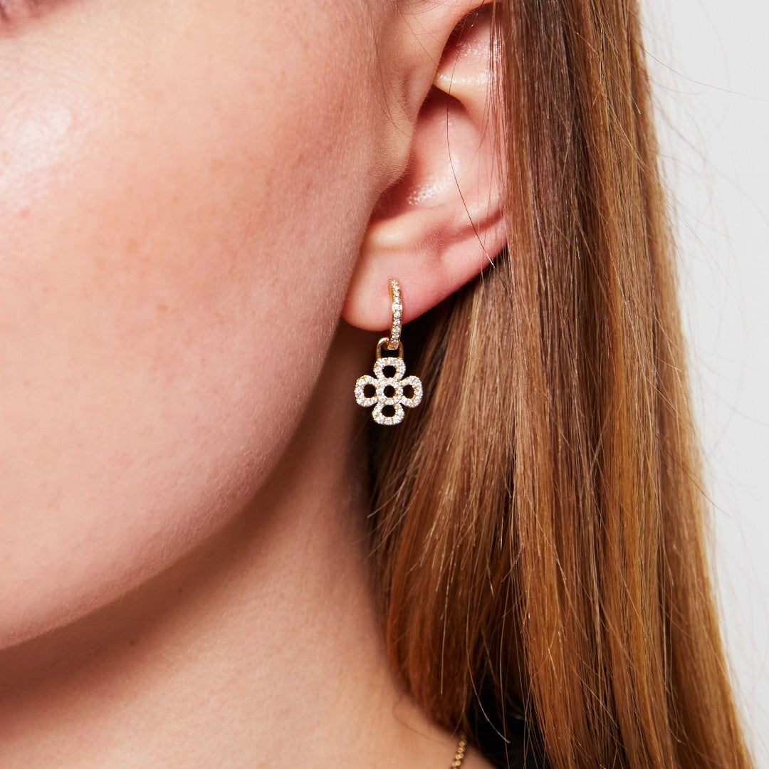 Four Petal Diamond Detachable Drops