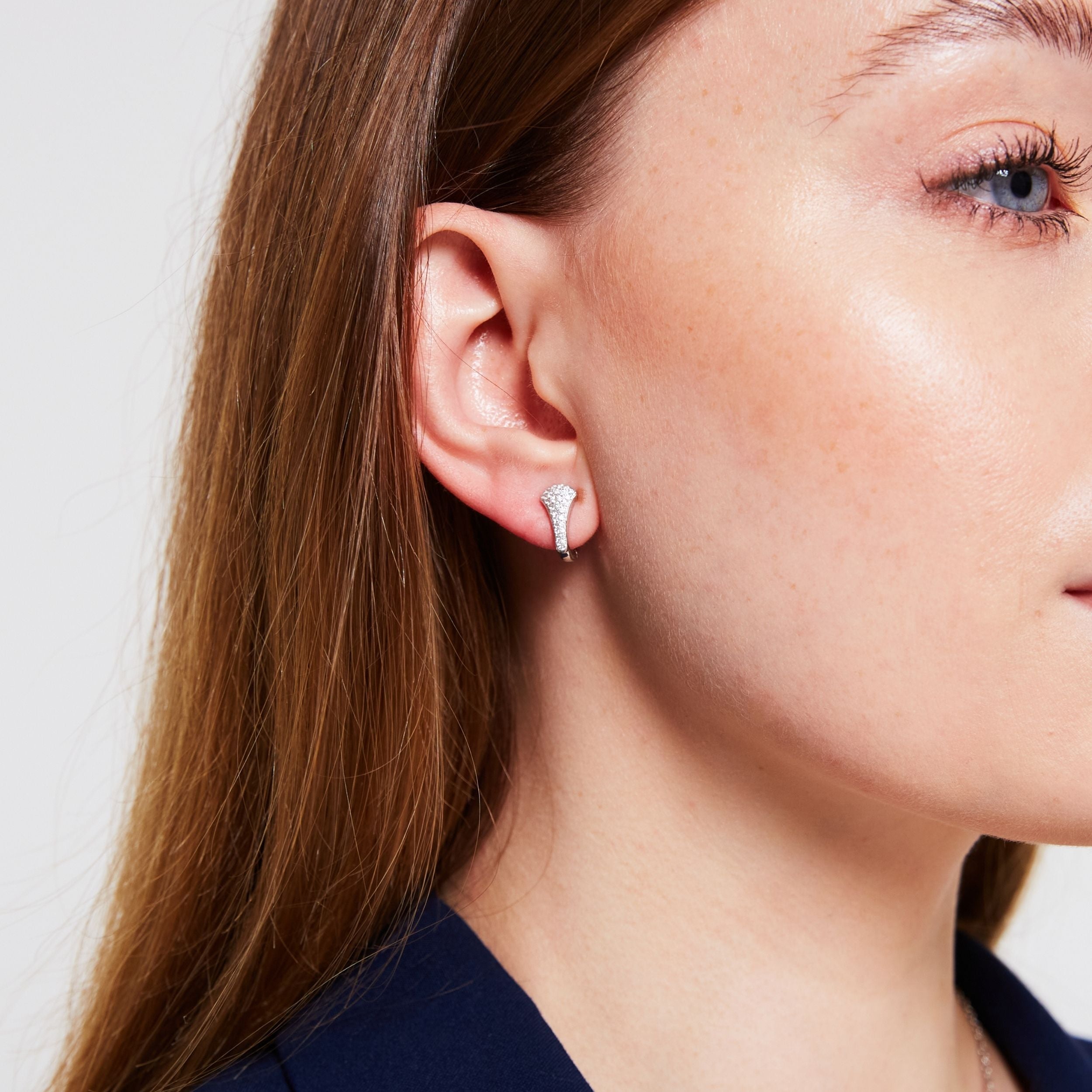 Kiki Hoops Diamond Tapered Clip-On