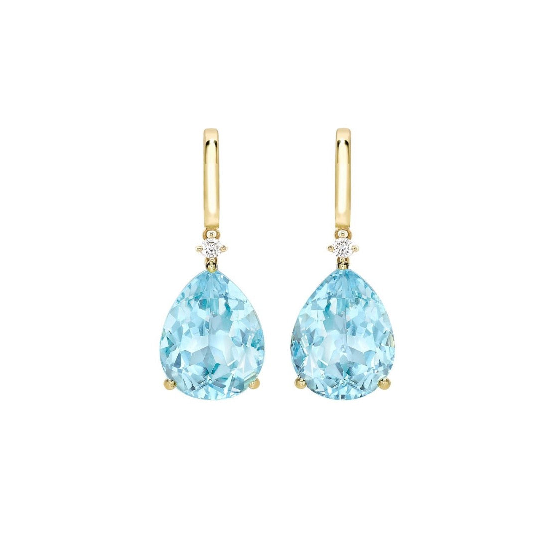 Kiki Classics Pear Drop Blue Topaz and Diamond Earrings – Kiki McDonough