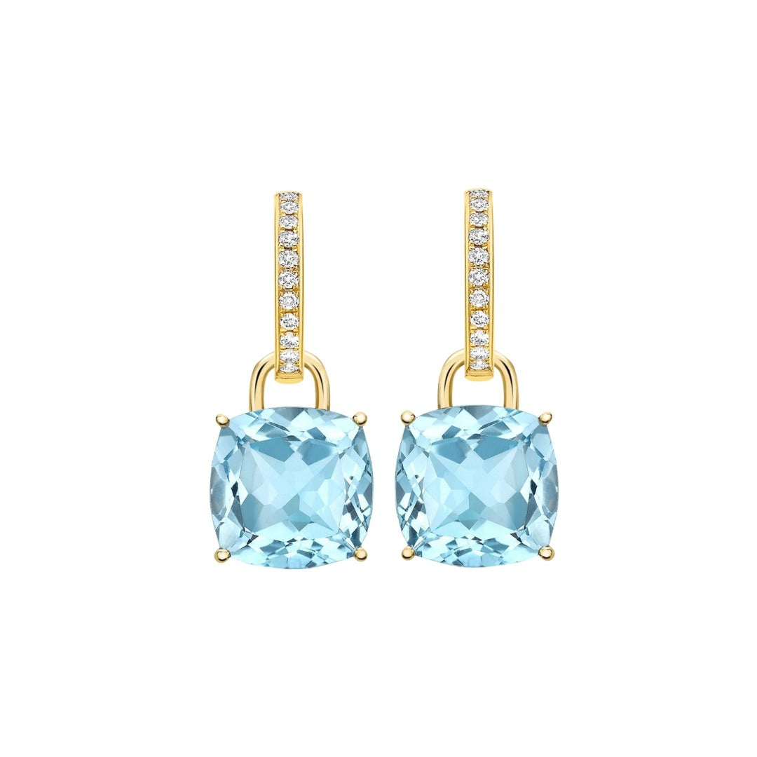 Kiki Cushion Blue Topaz and Diamond Detachable Earrings – Kiki McDonough