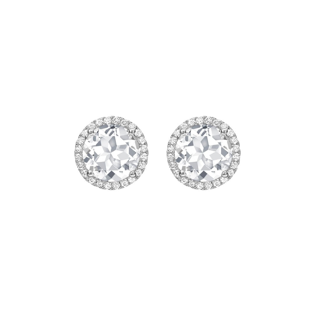 Grace White Topaz and Diamond Stud Earrings – Kiki McDonough