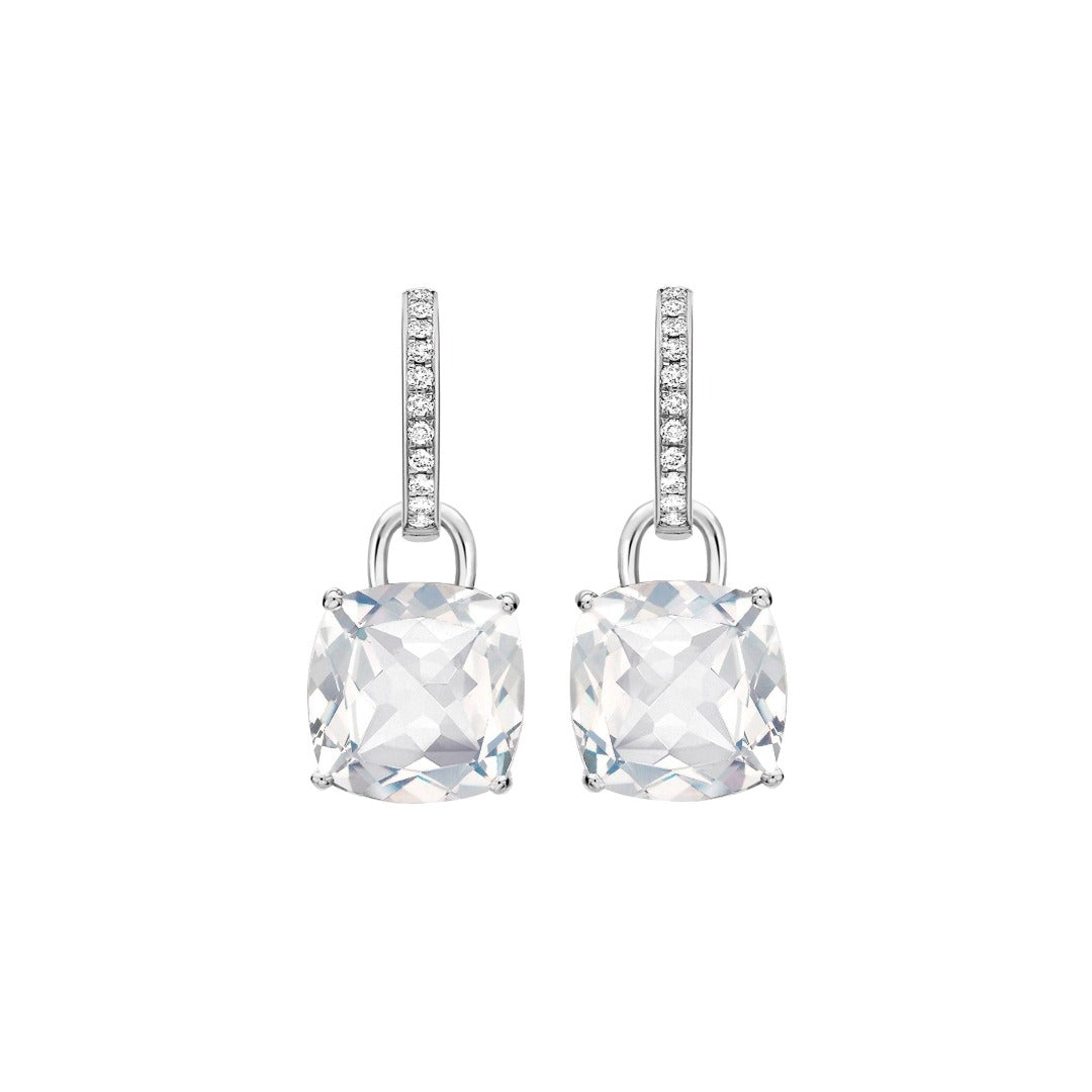 Kiki Cushion White Topaz and Diamond Detachable Earrings – Kiki McDonough