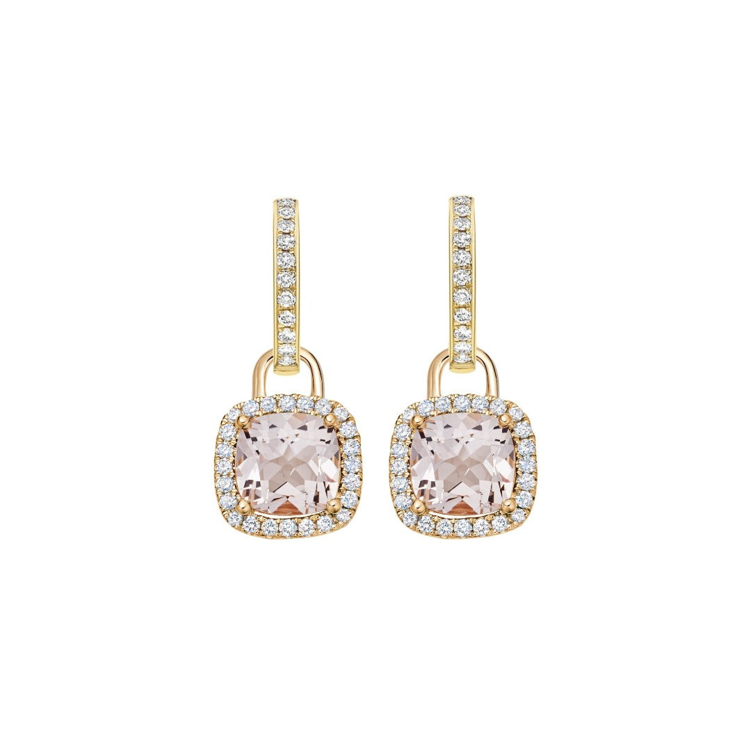 Kiki Cushion Mini Morganite and Diamond Detachable Drops – Kiki McDonough