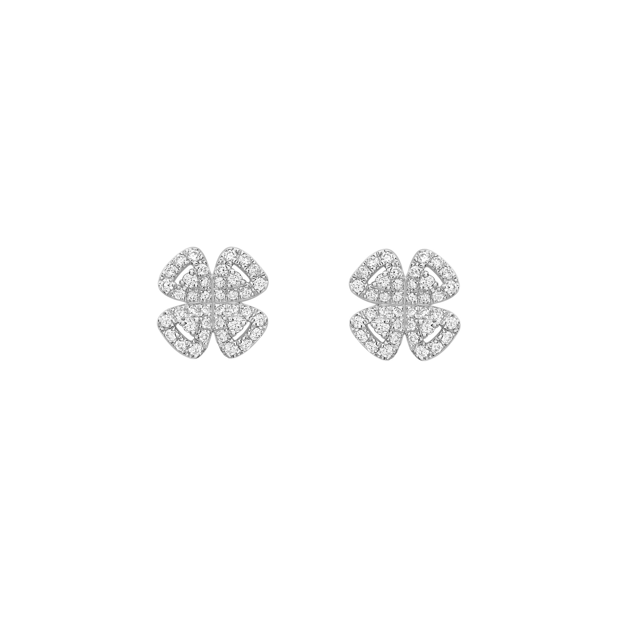 Clover Diamond Stud Earrings