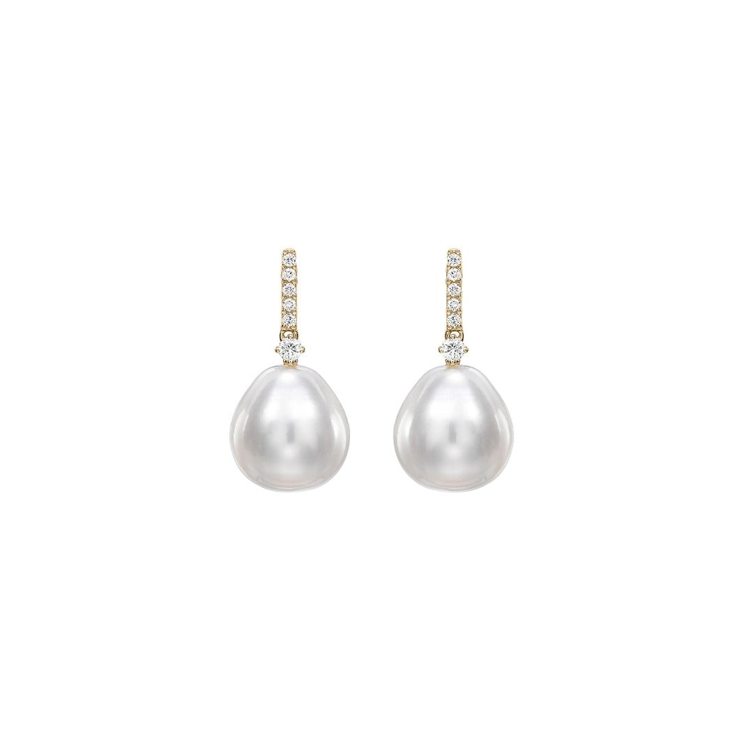 Pearl and Diamond Drop Earrings – Kiki McDonough