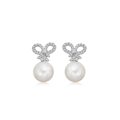 Pearl and Diamond "Eva" Earrings
