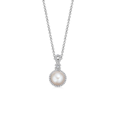 Pearl and Diamond "Amaya" Pendant