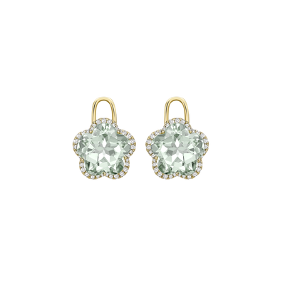 Green Amethyst and Diamond Flo